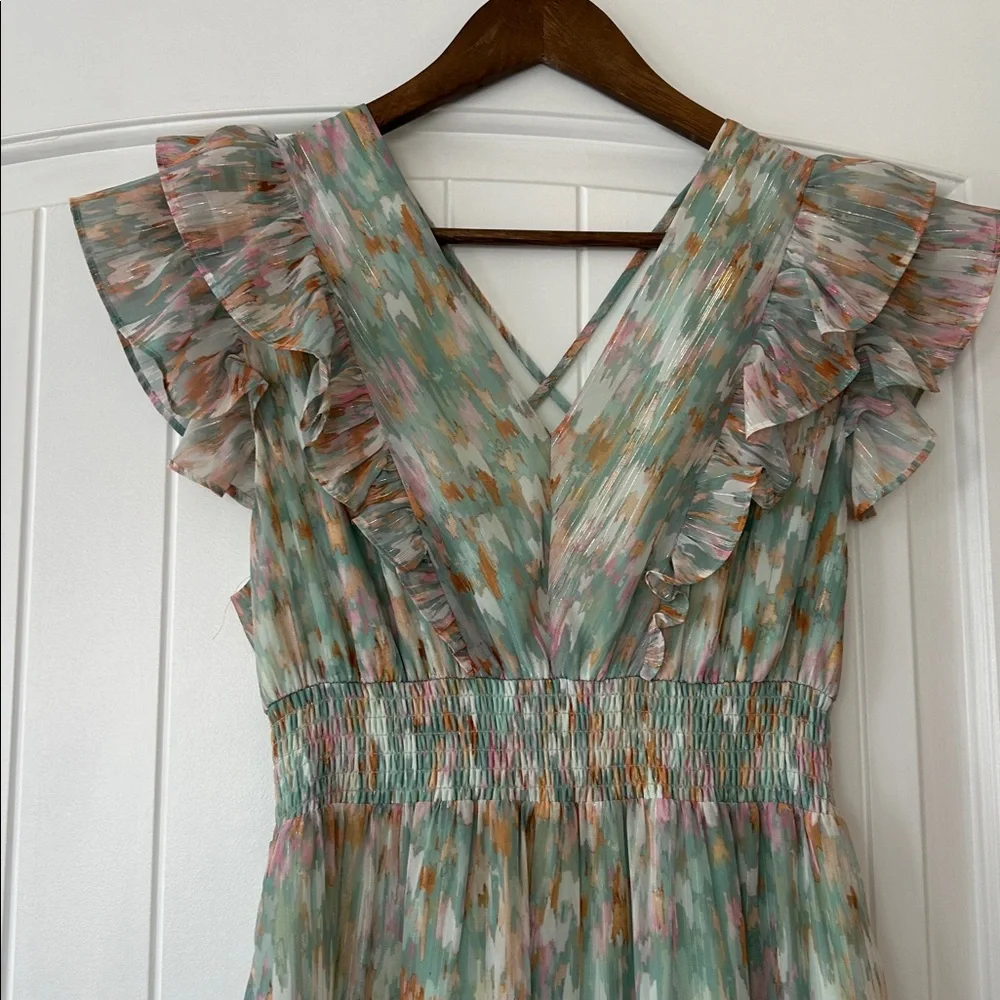 Koko & Mason Floral Ruffle Maxi Dress - Picture 4 of 10
